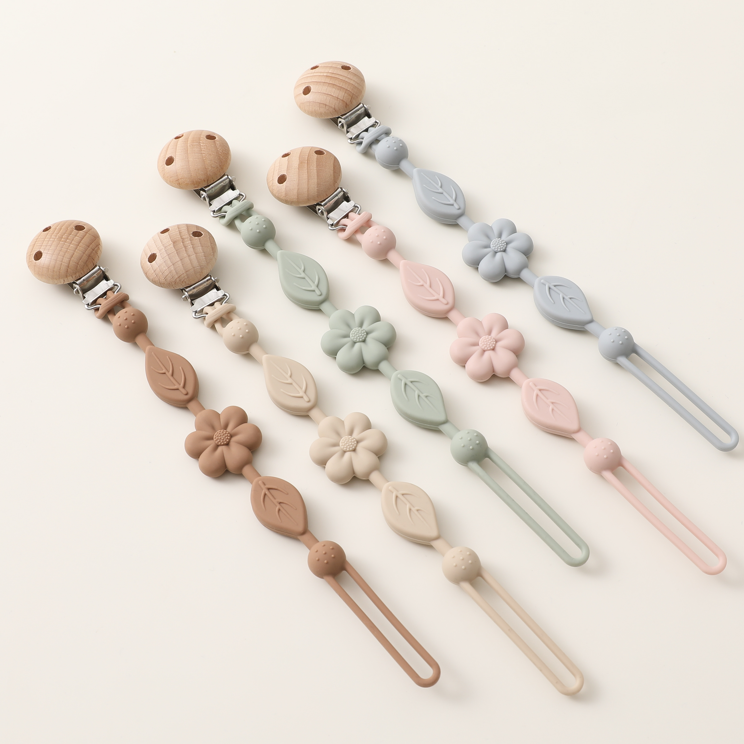 Baby Products Newborn - 1pcs Baby Silicone Pacifier Chains, Flower