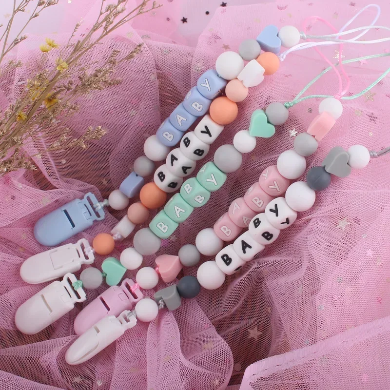 Baby Products Newborn - Baby Pacifier Clips Personalized Name Color