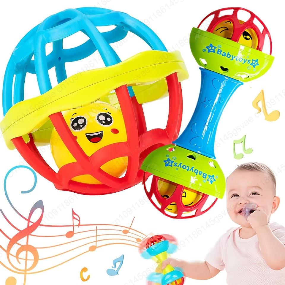 Baby Rattle Toy Set - 2pcs Baby Rattles 0 12 Months