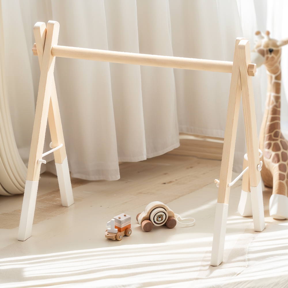 Wooden Rattle Toys Play Gym Mo - Baby Rattle Toy Set avaliação e preço