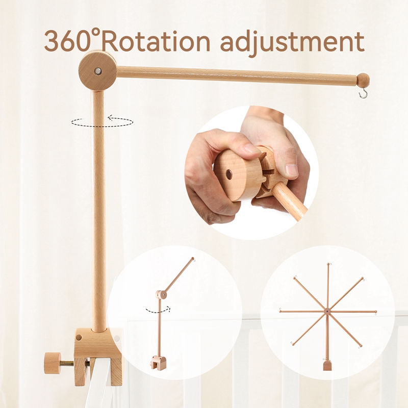 Baby Wooden Bed Bell Bracket M - Baby Rattle Toy Set avaliação e preço