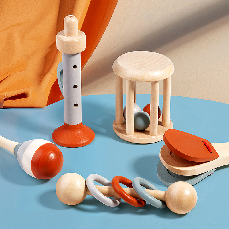 5Pcs Baby Musical Instruments  - Baby Rattle Toy Set avaliação e preço