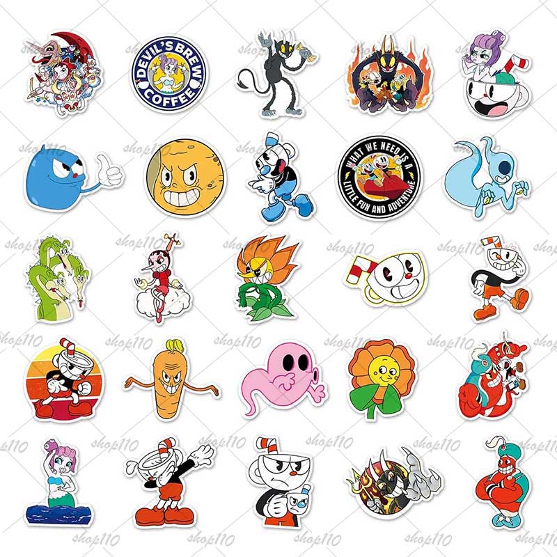 Cuphead Sticker Boy Game Gift  - Zwitsal Baby Products avaliação e preço