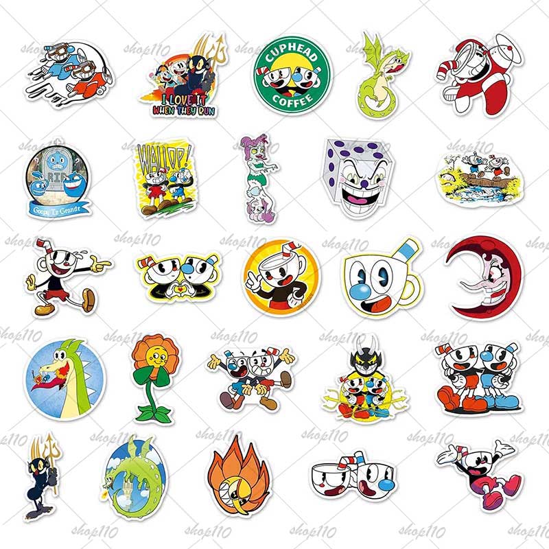 Cuphead Sticker Boy Game Gift  - Zwitsal Baby Products avaliação e preço