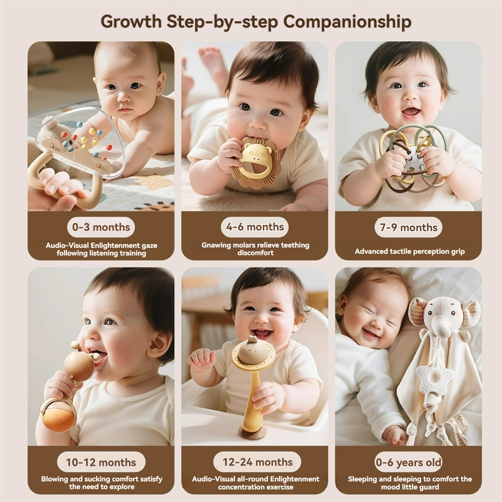 13PCS Baby Animal Rattle Set S - Baby Rattle Toy Set avaliação e preço