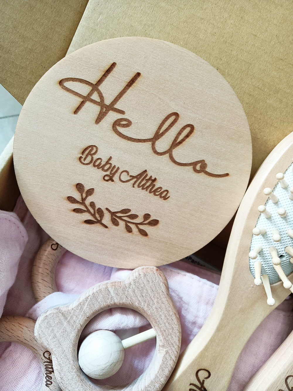 8 Pieces Of Personalized Name  - Baby Rattle Toy Set avaliação e preço