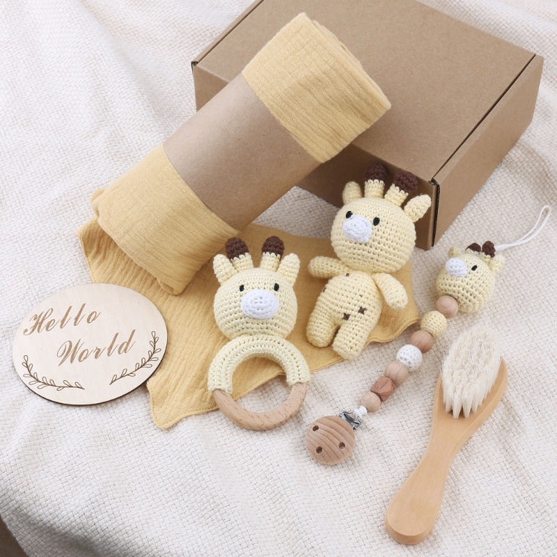 1 Set Baby Stuffed Animal Doll - Baby Rattle Toy Set avaliação e preço