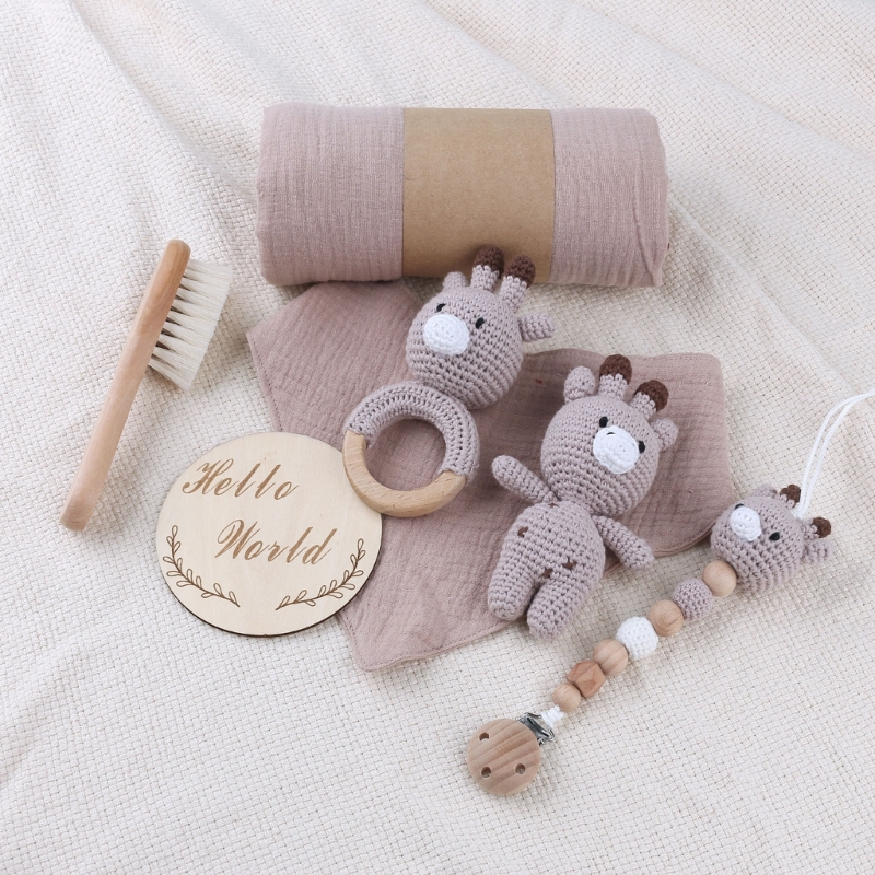 1 Set Baby Stuffed Animal Doll - Baby Rattle Toy Set avaliação e preço