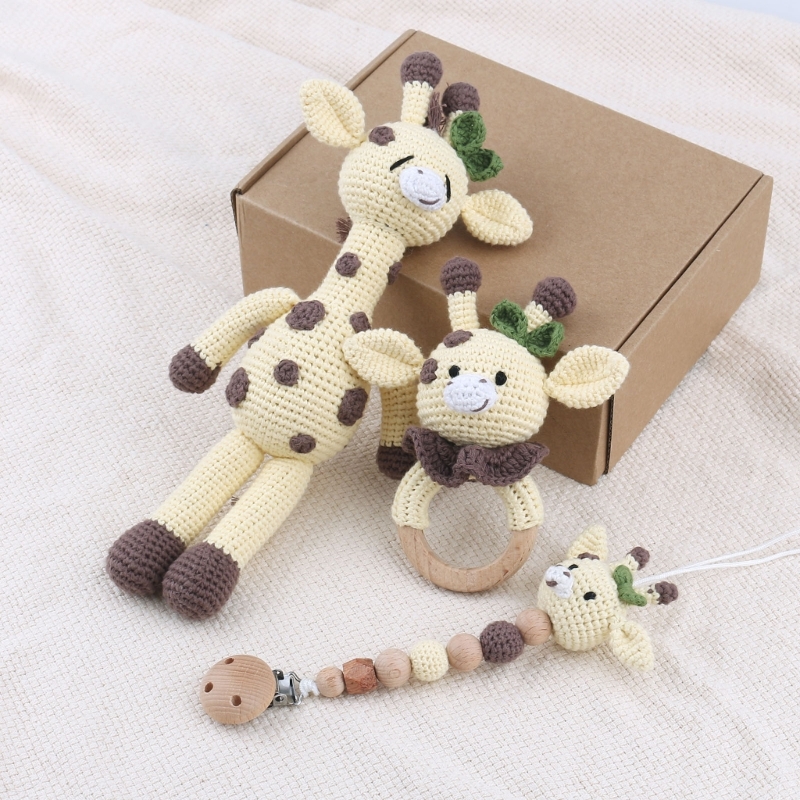 1 Set Baby Stuffed Animal Doll - Baby Rattle Toy Set avaliação e preço