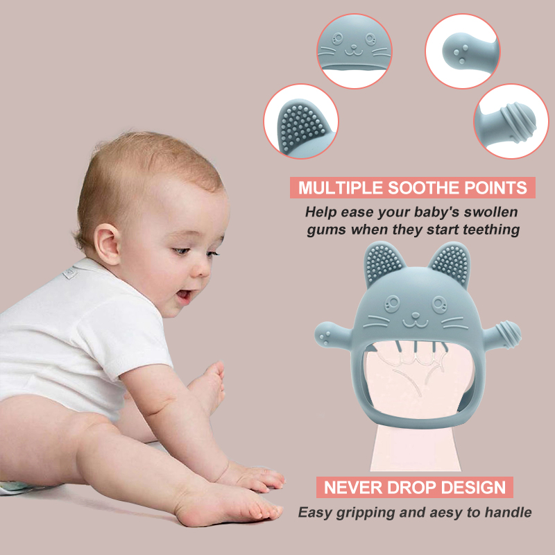 Baby Teething Mittens - Food-G - Baby Rattle Toy Set avaliação e preço