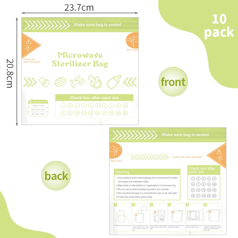 10Pcs Reusable BPA Free Microw - Zwitsal Baby Products avaliação e preço