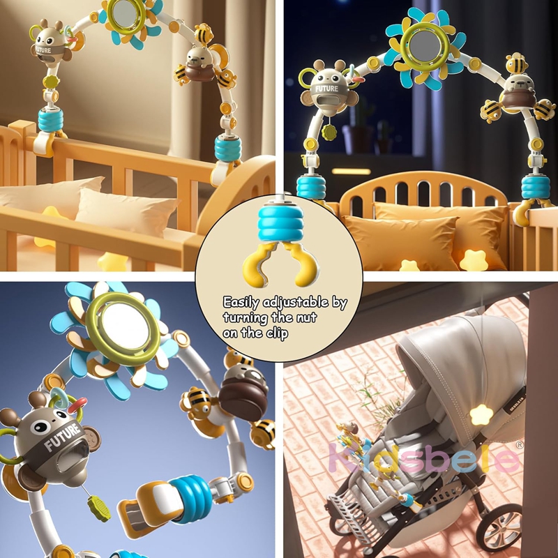 Baby Cot Mobile with Hanging T - Baby Rattle Toy Set avaliação e preço