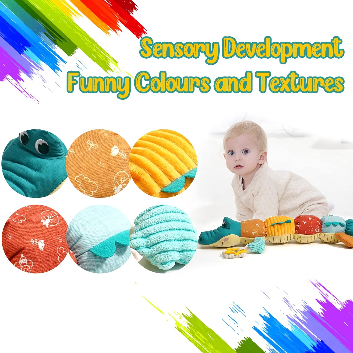 Tummy Time Toys 0-24 Months Ba - Baby Rattle Toy Set avaliação e preço