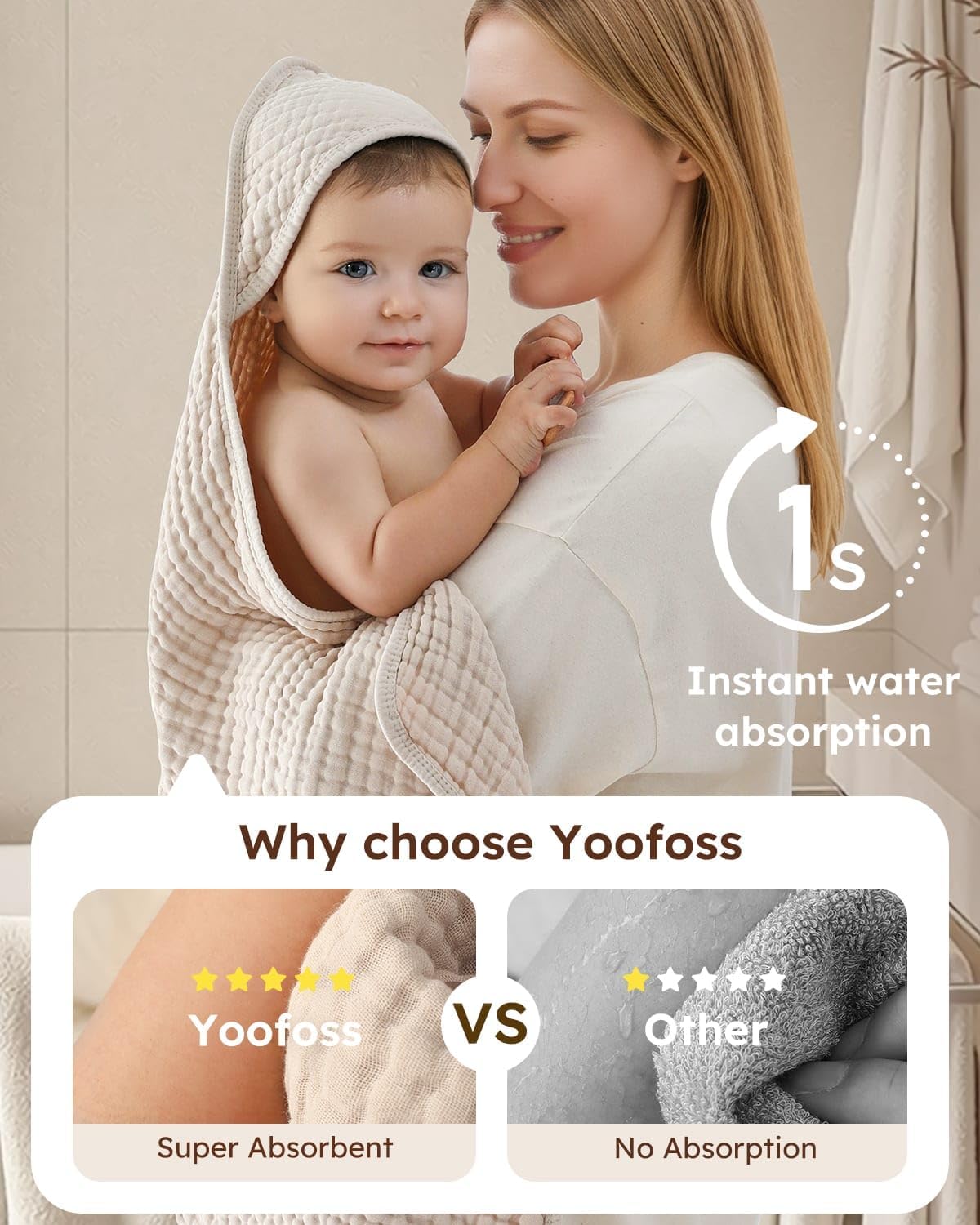 Hooded Baby Towels 2 Pack 100% - Baby Products Newborn avaliação e preço