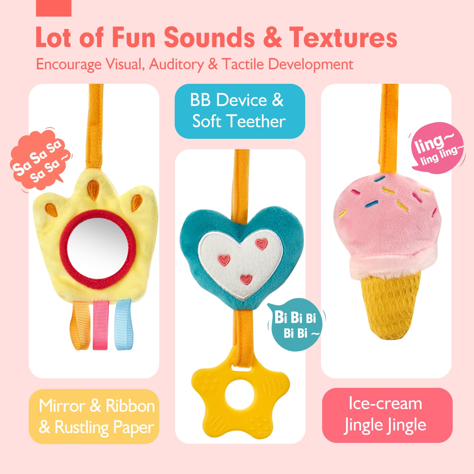 Car Seat Toys for Babies Rattl - Baby Rattle Toy Set avaliação e preço